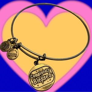 Alex and Ani Silver Completely Blessed Words Have Power Adjustable Bracelet